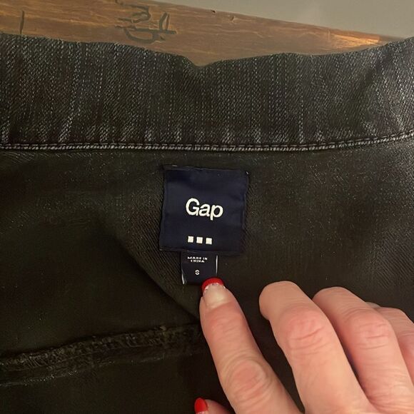 Gap Black Jean Jacket Size S - Picture 12 of 14